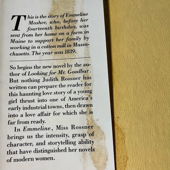 Emmeline by Rossner, Judith 1st Edition Hardcover - Picture 6 of 7